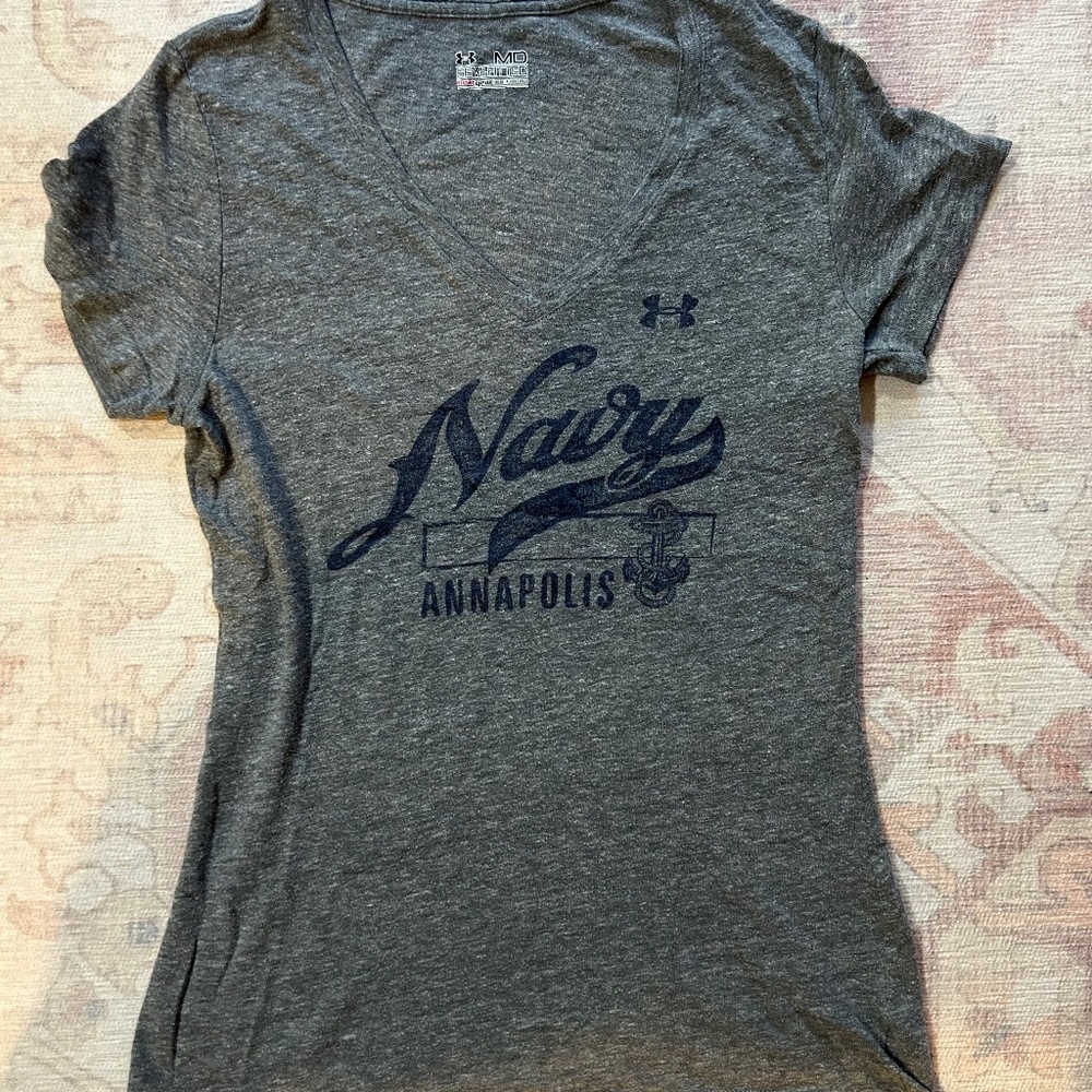 Naval Academy Women’s Fitted Tee Grey Medium